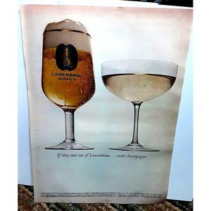 1966 Lowenbrau Munich Germany Beer Original Ad Vintage 60s Ephemera